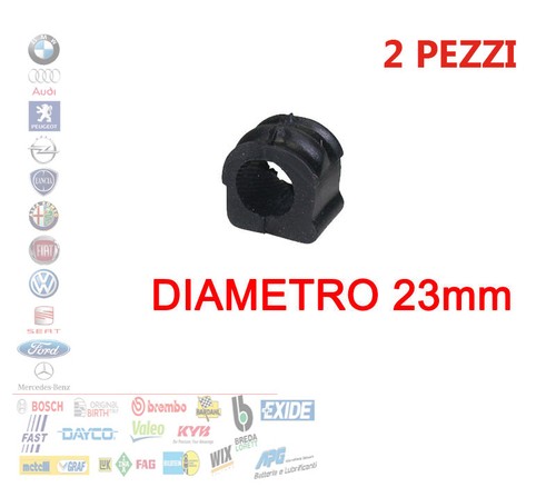 Coppia gommine boccola 23mm - 2,