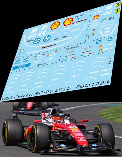 Decals per ferrari f1 - 1/32 ,