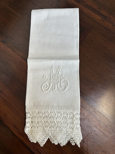 Asciugamani lino ricamato - in,