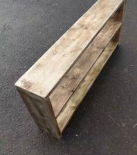 Scarpiera rustica in legno scaffale portaoggetti panca sala legno massello di recupero