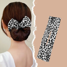 Fascia capelli nodo donna deft bun chignon vintage elegante makeup leopardato