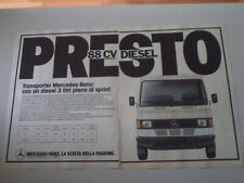 advertising Pubblicità 1985 MERCEDES BENZ TRANSPORTER 207 D/307 D/407 D/209 D