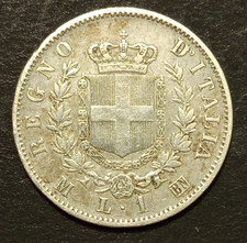 1 LIRA 1863 M q SPL MILANO