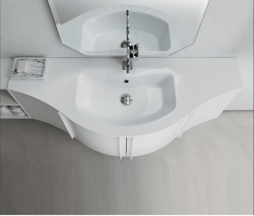 Mobile bagno curvo 176 con - mobile,