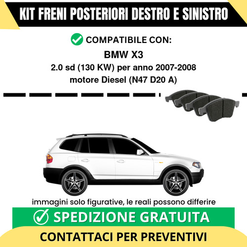 Pastiglie freno posteriori bmw - freno,