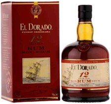 RUM EL DORADO 12 ANNI 40% VOL FINEST DEMERARA  RUM 70 CL IN ASTUCCIO