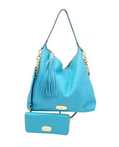 Michael kors hobo pelle blu - michael, in