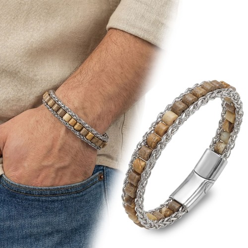 Bracciale legno diaspro - legno,