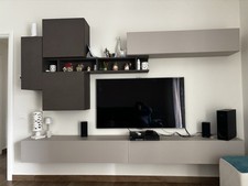 Parete attrezzata 276x30x190h cm bronzo   cashmere Clary