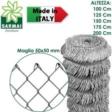 ROTOLO 25 m RETE METALLICA ZINCATA PER RECINZIONE A MAGLIA LIBERA SCIOLTA