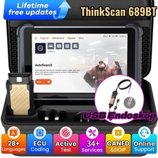 ThinkScan 689BT auto OBD2 dispositivo diagnostico auto 34 reset AutoAuth FCA + endoscopio USB