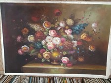 DIPINTO FIORI 120X180 CM ALTA QUALITà SU TELA  SOGGETTI UNICI CLASSICO BAROCCO