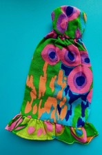 Maxi abito psichedelico Barbie Shillman mod vintage manca cintura catena HTF
