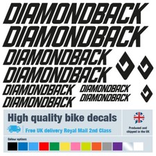 Diamondback etichette decalcomanie bici nuove e protezione bici omaggio (confezione da 26) - 20 colori