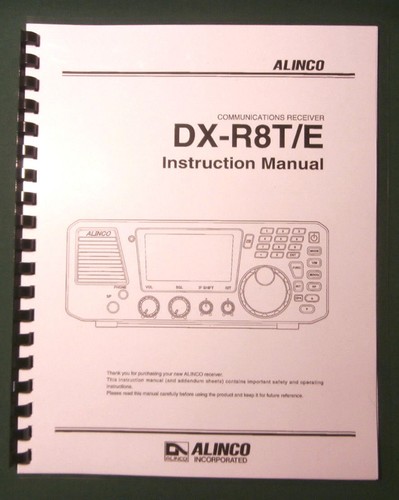 Alinco r8t manuale - dx-r8t/e,