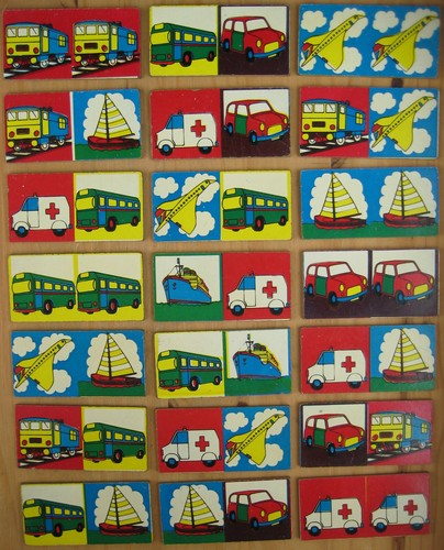 Vintage trasporto domino gioco - vintage,