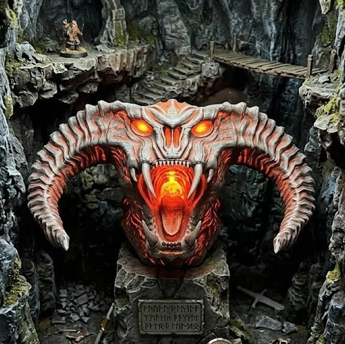 Statua busto balrog signore - statua,