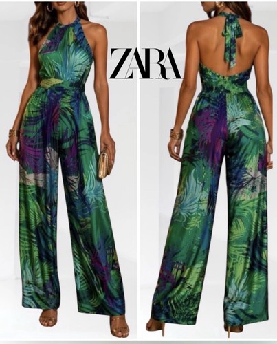 Tuta zara tropical halter - zara,
