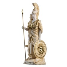 Statua atena con gufo - gufo, medusa