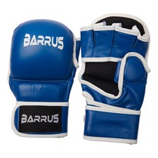 GUANTI MMA IMBOTTITI BLUE MIXED MARTIAL ARTS SHORT BARRUS JIU JITSU MITT GLOVES