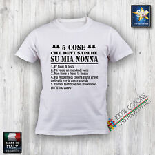 T-shirt maglietta bimba bimbo bambina bambino IDEA REGALO NONNA FESTA DEI NONNI