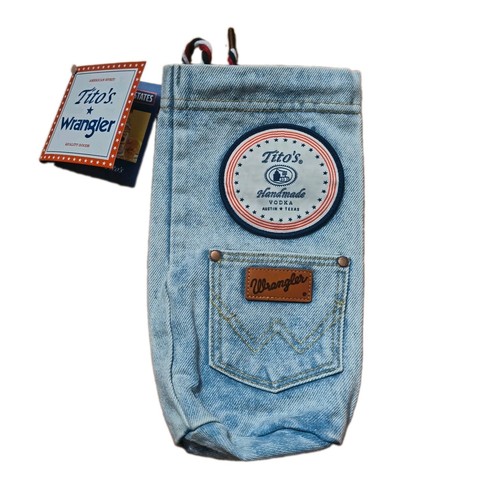 Sacchetto bottiglia denim