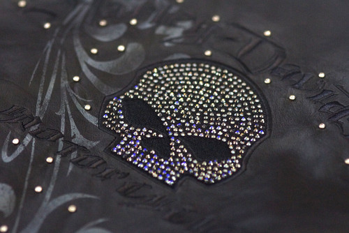 Giacca pelle nera harley - giacca,
