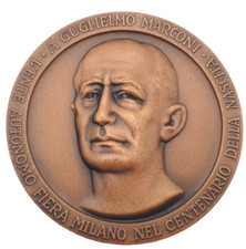 Guglielmo marconi medaglione - marconi,