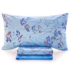 Lenzuola Bassetti Azulejoz matrimoniale 2 piazze sopra sotto federe cotone 100%