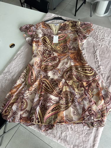 Vestido corto estampado - vestido, de