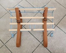 PER FIAT  126  PORTAPACCHI CON STECCHE  IN  LEGNO  CHIARO con 2 CINGHIE MARRONI