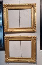 Coppia cornici stile Liberty d'orate in pastiglia 