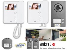 Kit Videocitofono VILLA BIFAMILIARE URMET 1784/762 CON PULSANTIERA MIKRA2 ZAMA
