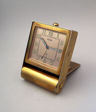 SVEGLIA JAEGER DA VIAGGIO  MECCANICA  EPOCA ANNI 50 ALARM CLOCK VINTAGE MECHANIC