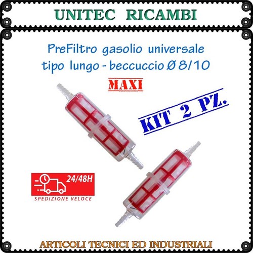 Coppia prefiltro gasolio lungo