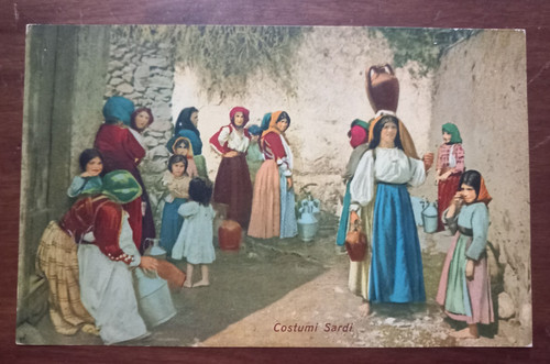11547 cartolina costumi sardi - 11547,