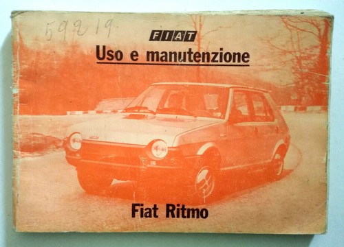 Fiat ritmo libretto uso - fiat,