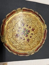 Vassoio fiorentino in legno