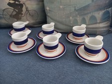 Vintage Set 6 Tazzine 6 Piattini Tazzina Porcellana Ginori Ariston Italy