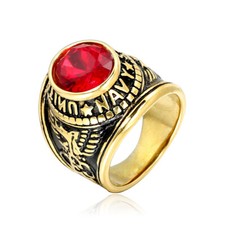 Anello Uomo Militare Acciaio