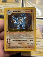 Machamp 8/102 HOLO PRIMA EDIZIONE Set Base Rara Pokemon Italiana Poor Inked