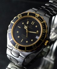 OMEGA  TOP CONDITION FULL SET PRE BOND SEAMASTER AUTOMATIC STEEL/GOLD DIVER 38MM