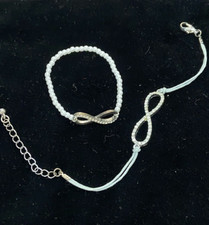 COPPIA BRACCIALETTI BAMBINA CON SIMBOLO INFINITO CIRCONFERENZA 16 cm