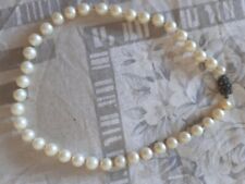 colla di perle majorica con chiusura argento e zirconio 