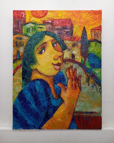 Quadro dipinto paesaggio - dipinto,