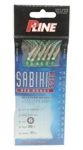 Line sabiki red hooks 6 - red,