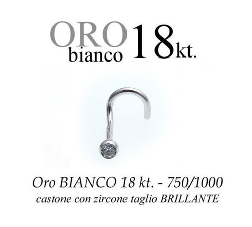 Piercing naso nose - , bianco