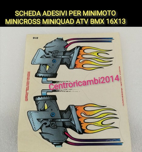 Adesivi scheda per minimoto - adesivi,
