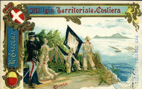 Cartolina milizia - -,