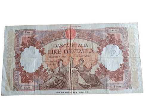 Banconota 10000 lire regine - banconota,